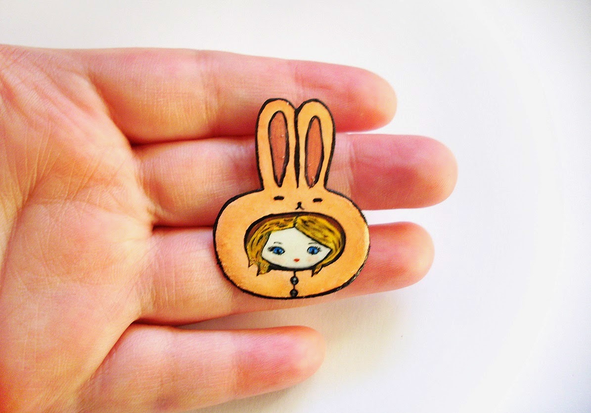 Bunny girl, cute, kawaii, orange, bunny dressed girl, kawaii animals