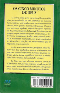 Os cinco minutos de Deus | Alfonso Milagro | Contracapa |