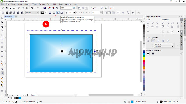 corel draw, tutorial corel draw, membuat efek gradasi, gradient, gradasi warna