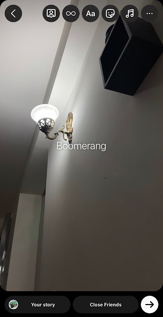Change live photos to boomerang on story