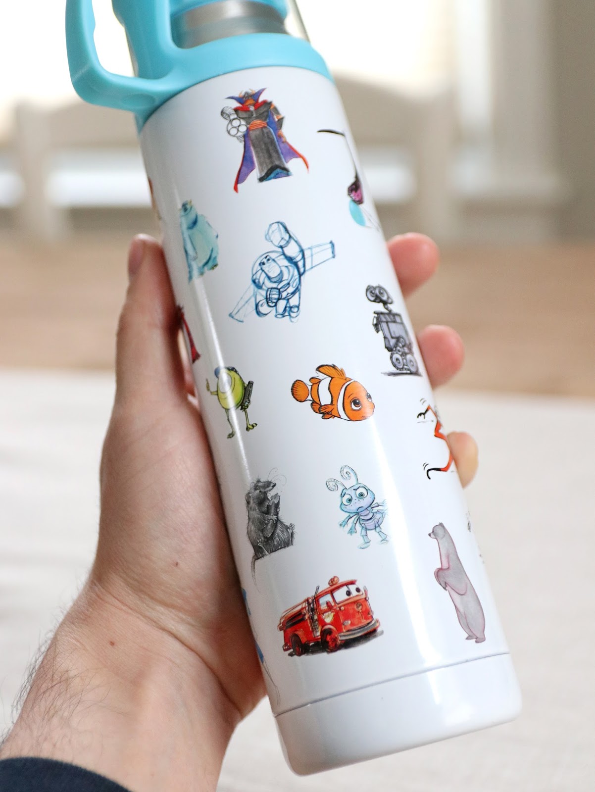 d23 expo pixar concept sketch art water bottle 