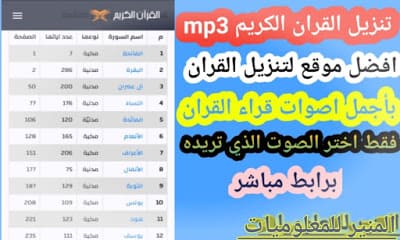 تنزيل القرآن الكريم علي الجوال mp3