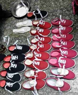 Photos: NDLEA discovers cocaine hidden inside shoes, arrest three suspects