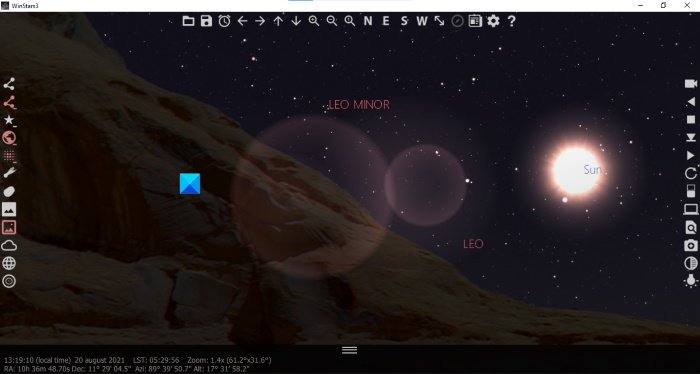 Software de planetario gratuito WinStars3
