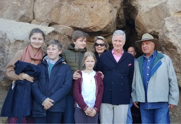 Queen Mathilde, Crown Princess Elisabeth, Prince Gabriel, Prince Emmanuel and Princess Eleonore visited the pyramids of Giza