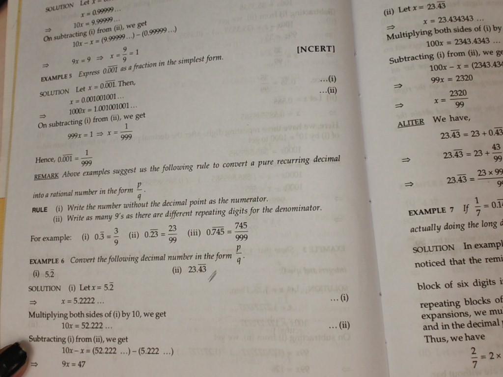 Grade 9 Maths Ch1 Real Numbers Extra Practice Question from Reference
