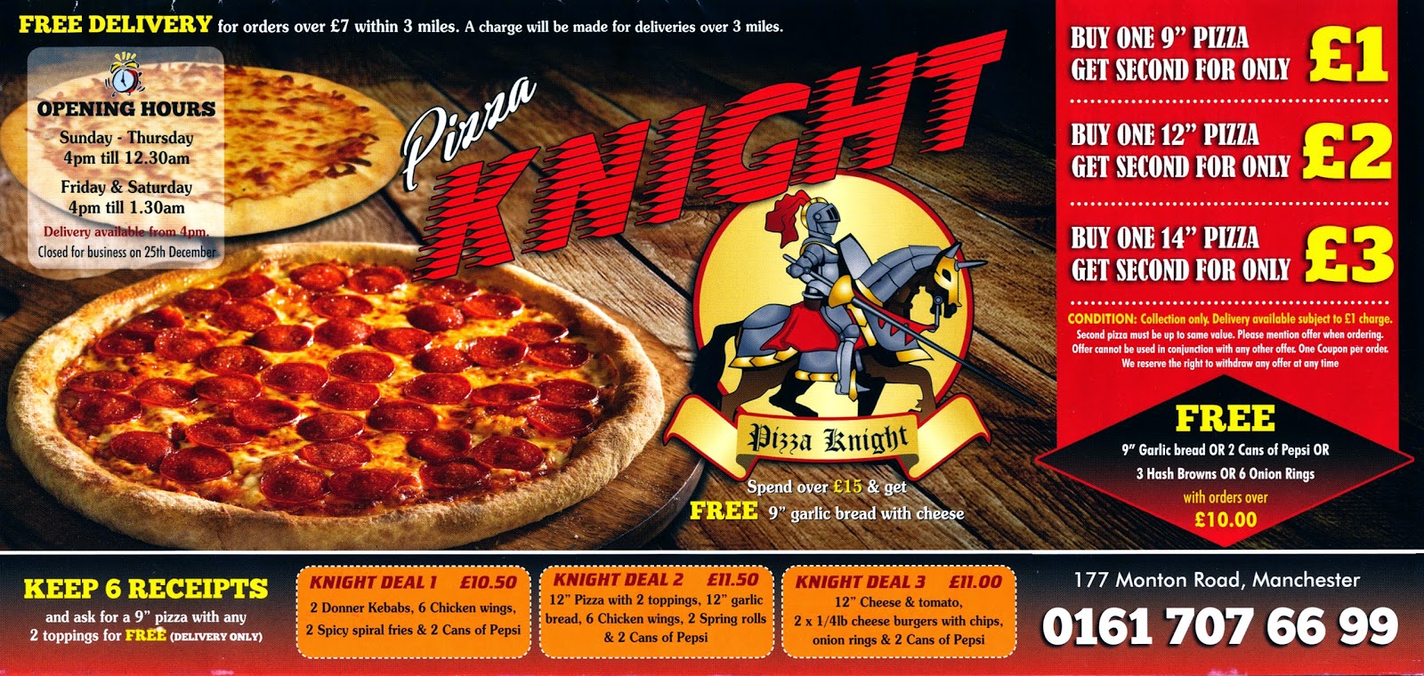 Museum of Takeaway Menu Art Pizza Knight Salford 2014
