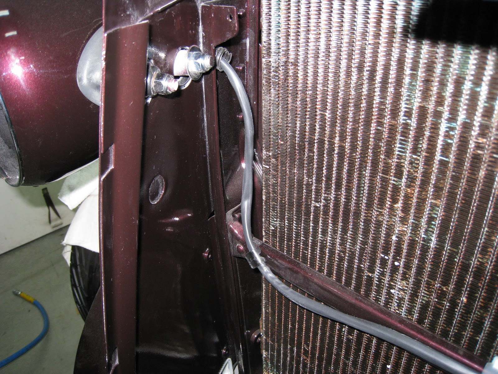 1937 Plymouth: Wiring harness for front of car. Headlights, turn
