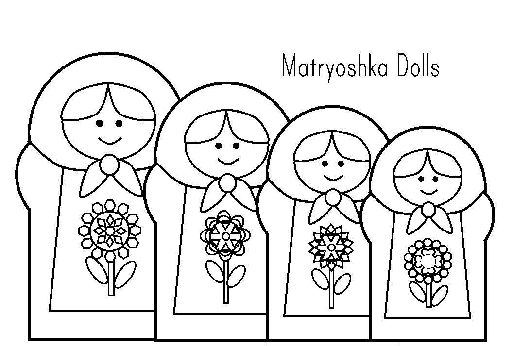 Nesting Dolls Coloring Pages