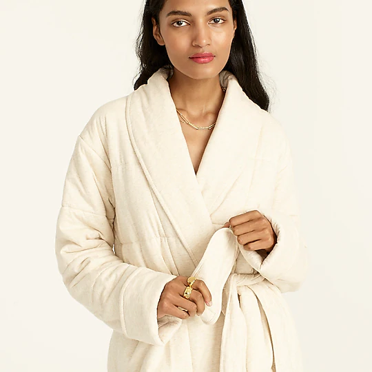 women quilted robe J Crew