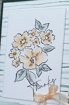 Hand-Penned Petals Stampin Up watercolour