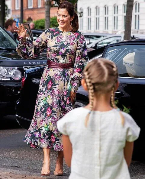 Crown Princess mary wore a new wild flower maxi dress by Rotate Birger Christensen. Jeanette Madsen and Thora Valdimars