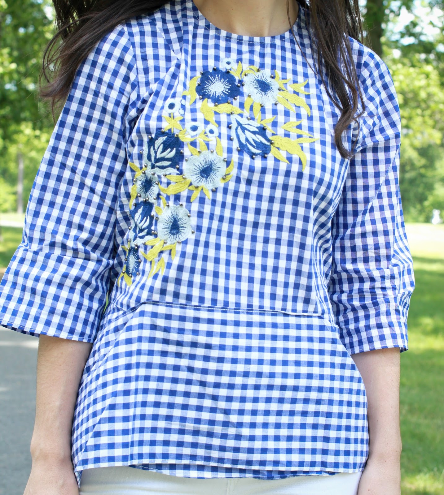 Beautifully Candid Embroidered Gingham Top and Random Thoughts