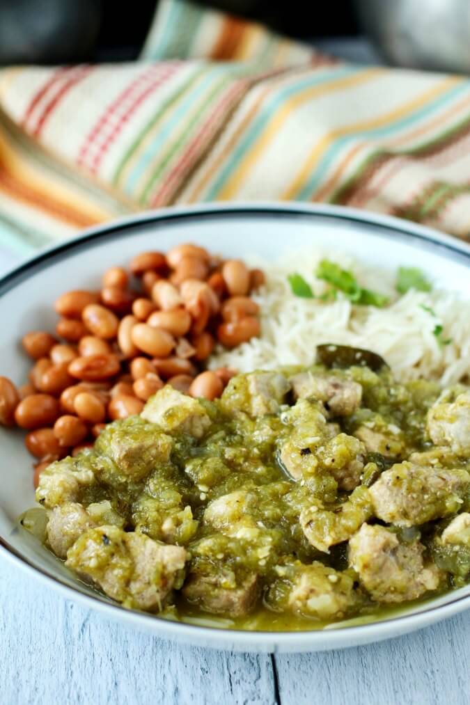 Slow Cooker Chile Verde with Pork Karen's Kitchen Stories