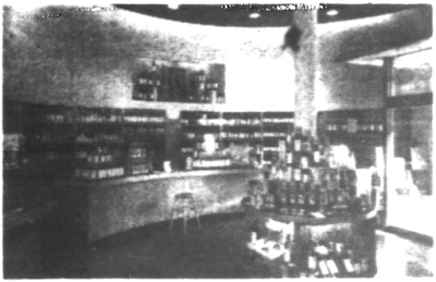 Rotunda of the S.S. Pierce store as seen in a 1949 advertisement in the Brookline Chronicle