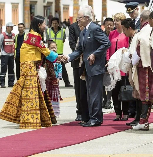 King Gustaf and Queen Silvia of Sweden, King Jigme Khesar Namgyel Wangchuck and Queen Jetsun Pema, Princess Kesang Choden Wangchuck, Princess Ashi Chimi Yangzom Wangchuck in Buthan