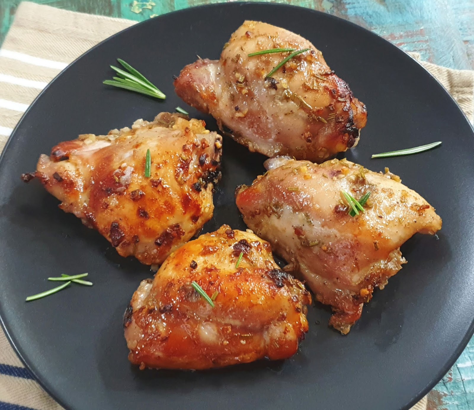 Maple, Garlic and Rosemary Chicken Thigh Cutlets