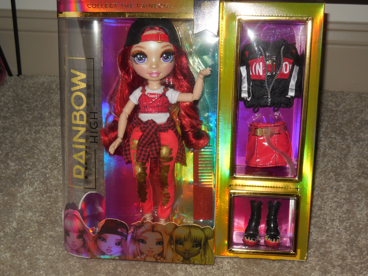 Rainbow High Ruby Anderson - Red Clothes Fashion 11 Doll 2 Complete Outfits