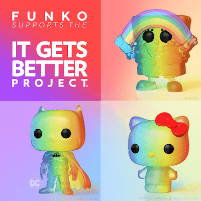 Batman, Hello Kitty & SpongeBob Square Pants Rainbow Edition Pop! Pride Vinyl Figures by Funko x It Gets Better