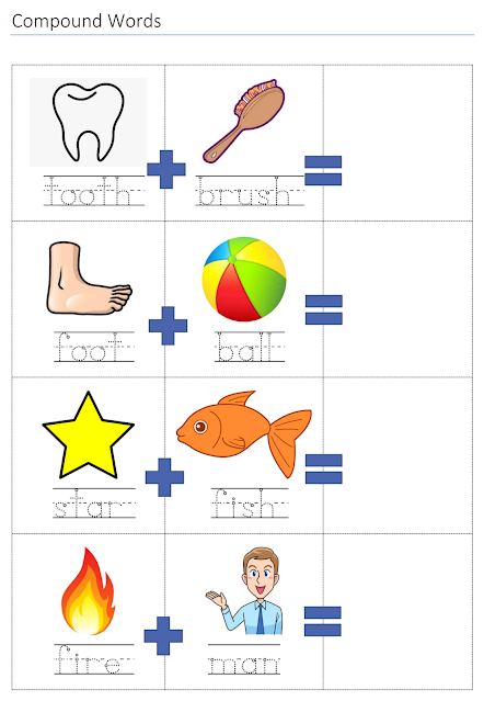 Compound Words Worksheets for kids
