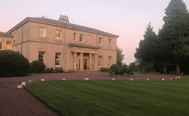 Linden Hall Country House Hotel in Northumberland at sunset