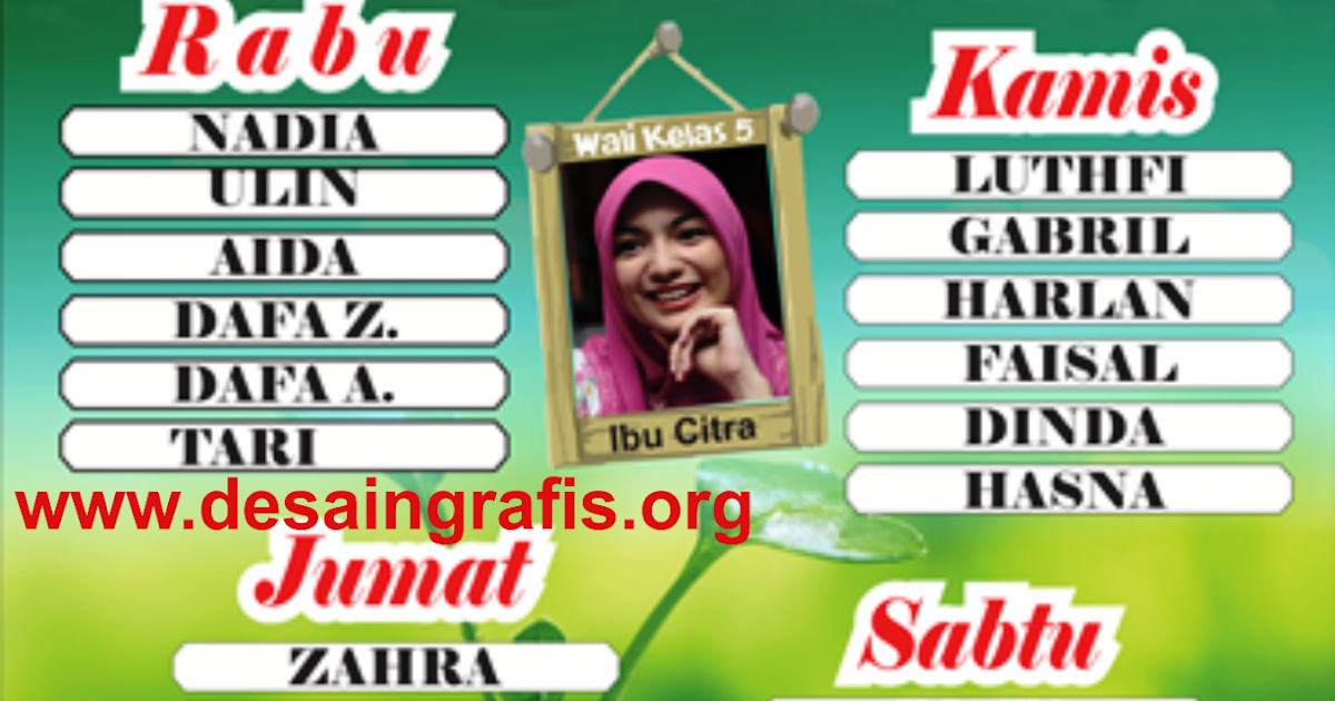 Download Desain Jadwal Piket Kreatif cdr Kumpulan Desain Grafis CorelDraw