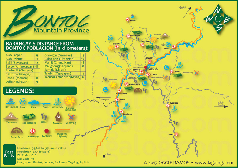Bontoc Mountain Province Map Where Is Maligcong?