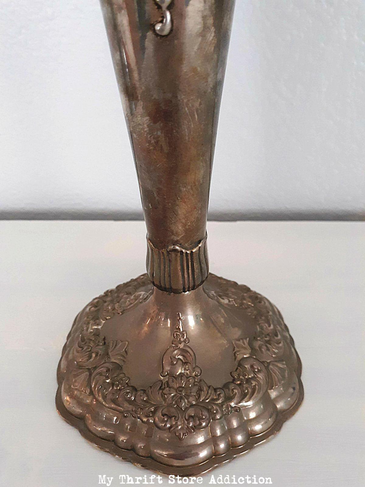 vintage silver vase