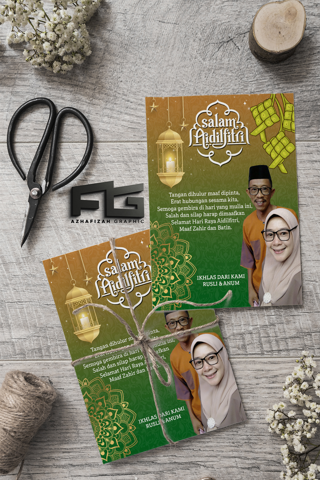Design Kad Hari Raya 2021 @azhafizahgraphic | Blog Sihatimerahjambu
