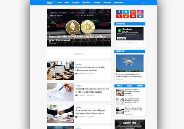 Msify Blogger Template Seo Optimized and Mobile Friendly Msify Blogger Template, Best Blogger Templates, Seo Optimized Template, Mobile Friendly Blogger Theme, Blogspot Theme, Templateify blogger Templates