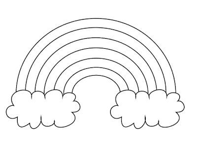 Desenhos de arco-íris para colorir