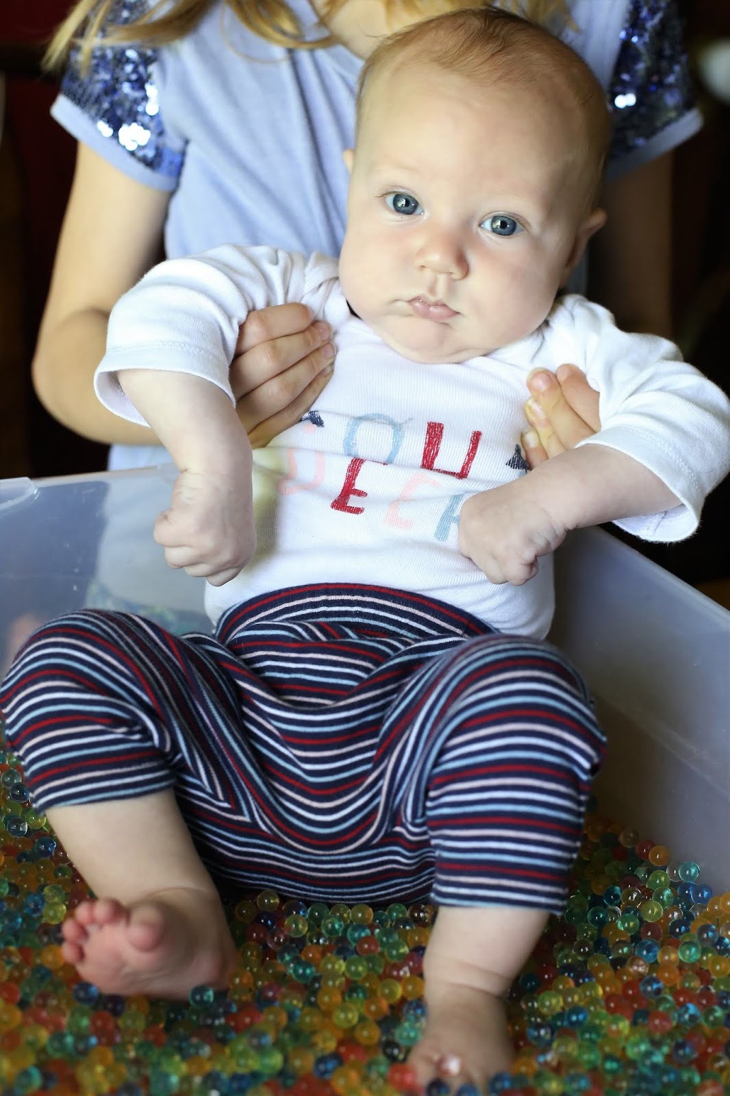 Our Five Ring Circus Water Beads & Soap Foam Sensory Bin A Sensory