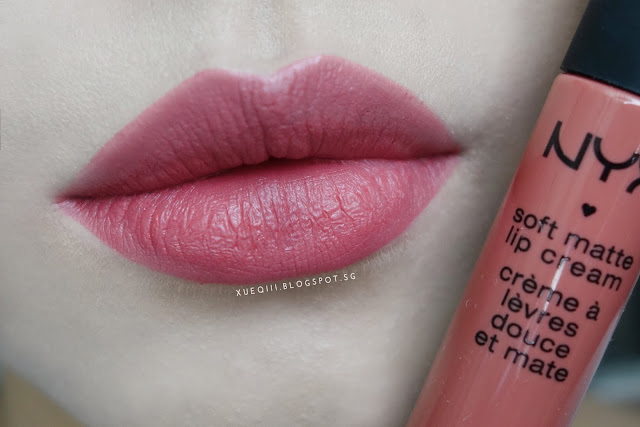 NYX Soft Matte Lip Cream 19 Cannes Lip Swatch