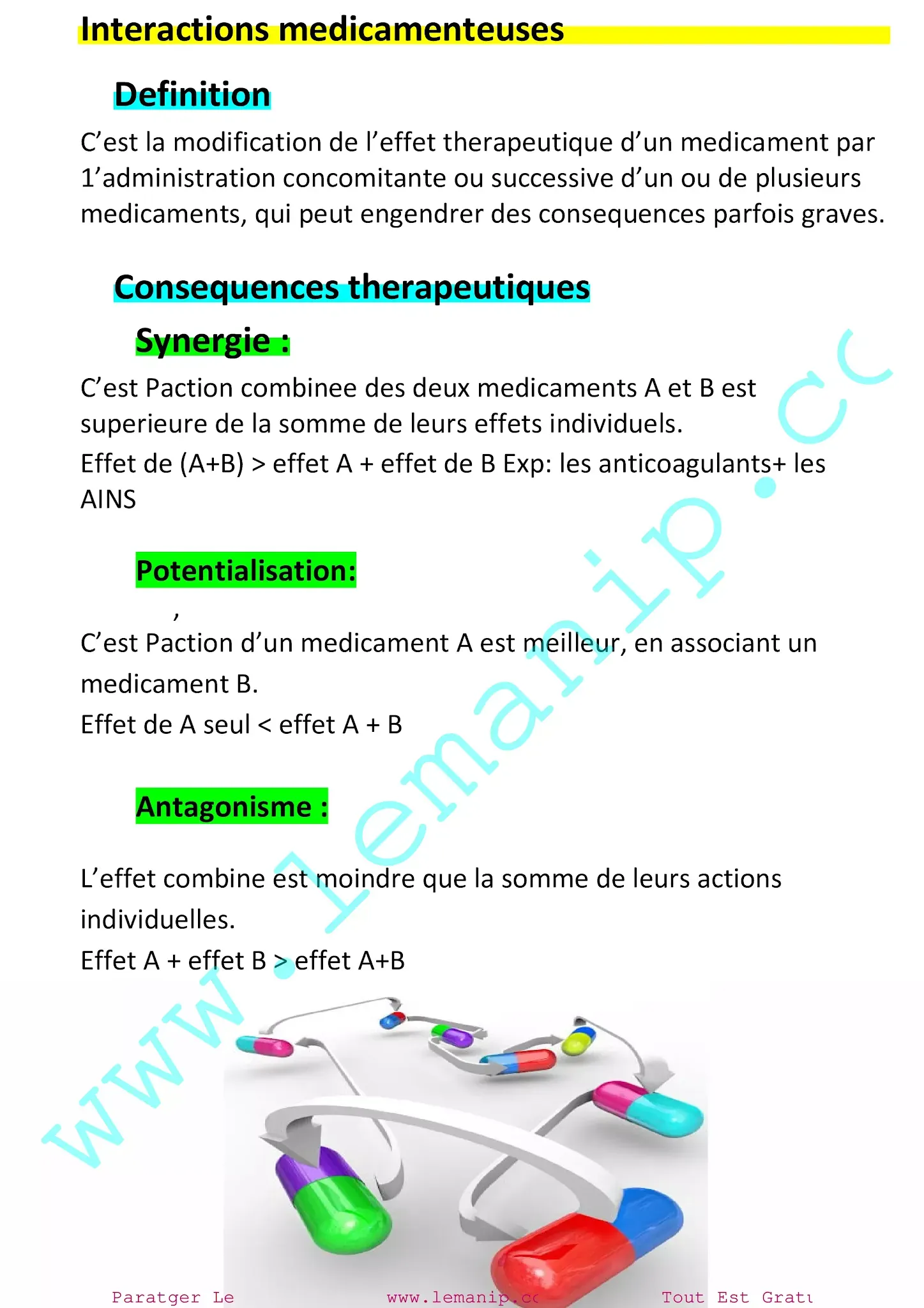 Interactions medicamenteuses