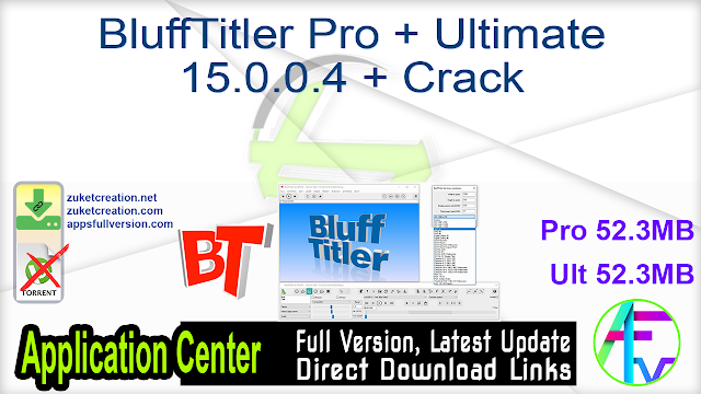 BluffTitler Pro + Ultimate 15.0.0.4 + Crack