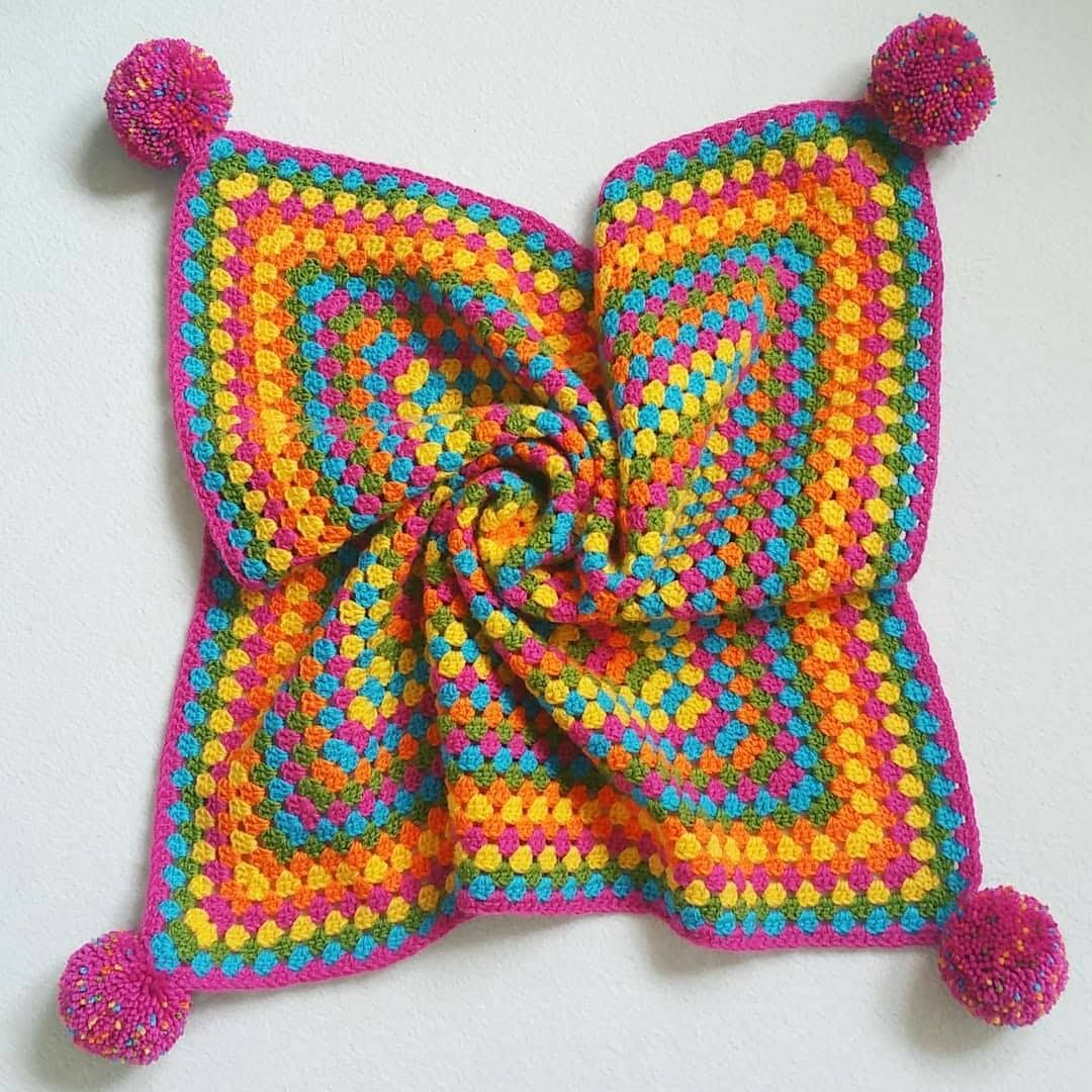 Mindful Crochet Giant Granny Square Blanket