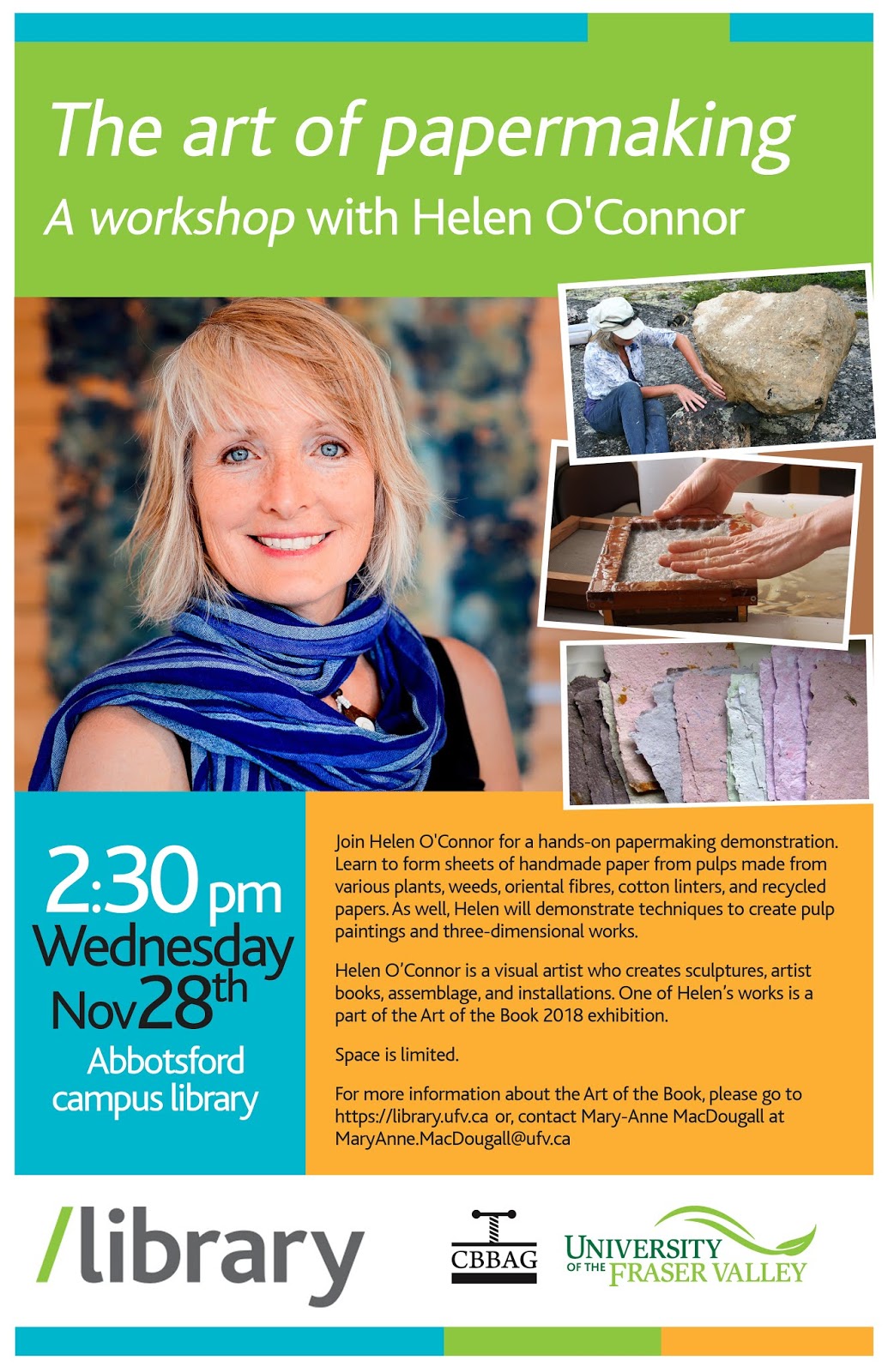 What's New in the UFV Library? Papermaking with Helen O