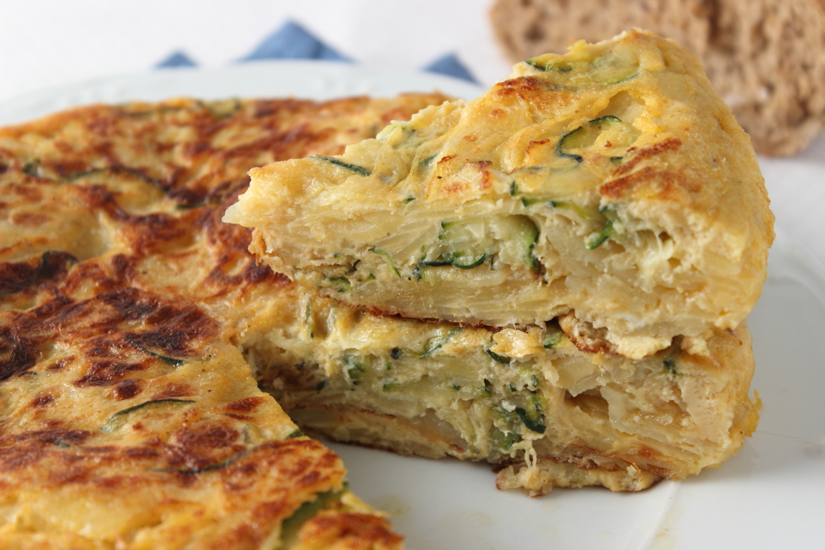 Tortilla de patata y calabacín