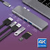 USB 3.1 Type-C Hub To HDMI Adapter 4K Thunderbolt 3 USB C Hub with Hub 3.0 TF SD Reader Slot PD for MacBook Pro/Air 2018/2019
