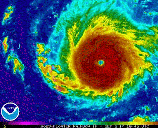 radar image, Hurricane Irma (2017)