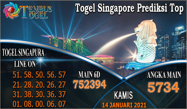 Togel Singapore Prediksi Top Hari Kamis 14 Januari 2021