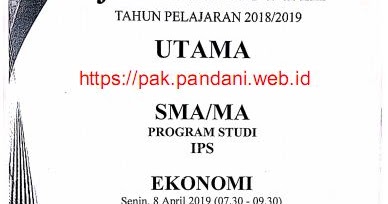 Soal Un Ekonomi 2019 Dan Kunci Jawaban
