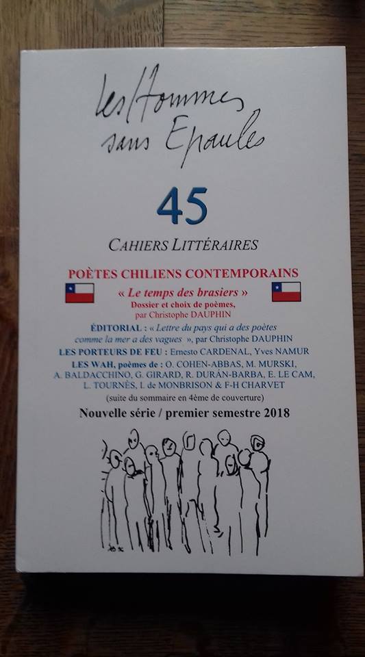 Parution du n° 45 http://www.leshommessansepaules.com/revue-Dossier___Poètes_chiliens_contemporains