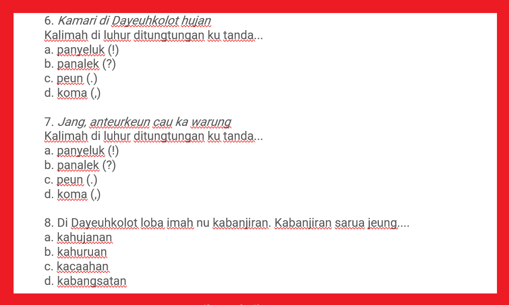 Soal Pat Bahasa Sunda Kelas 1 Sd - View Pin Di Kupu Kupu Background