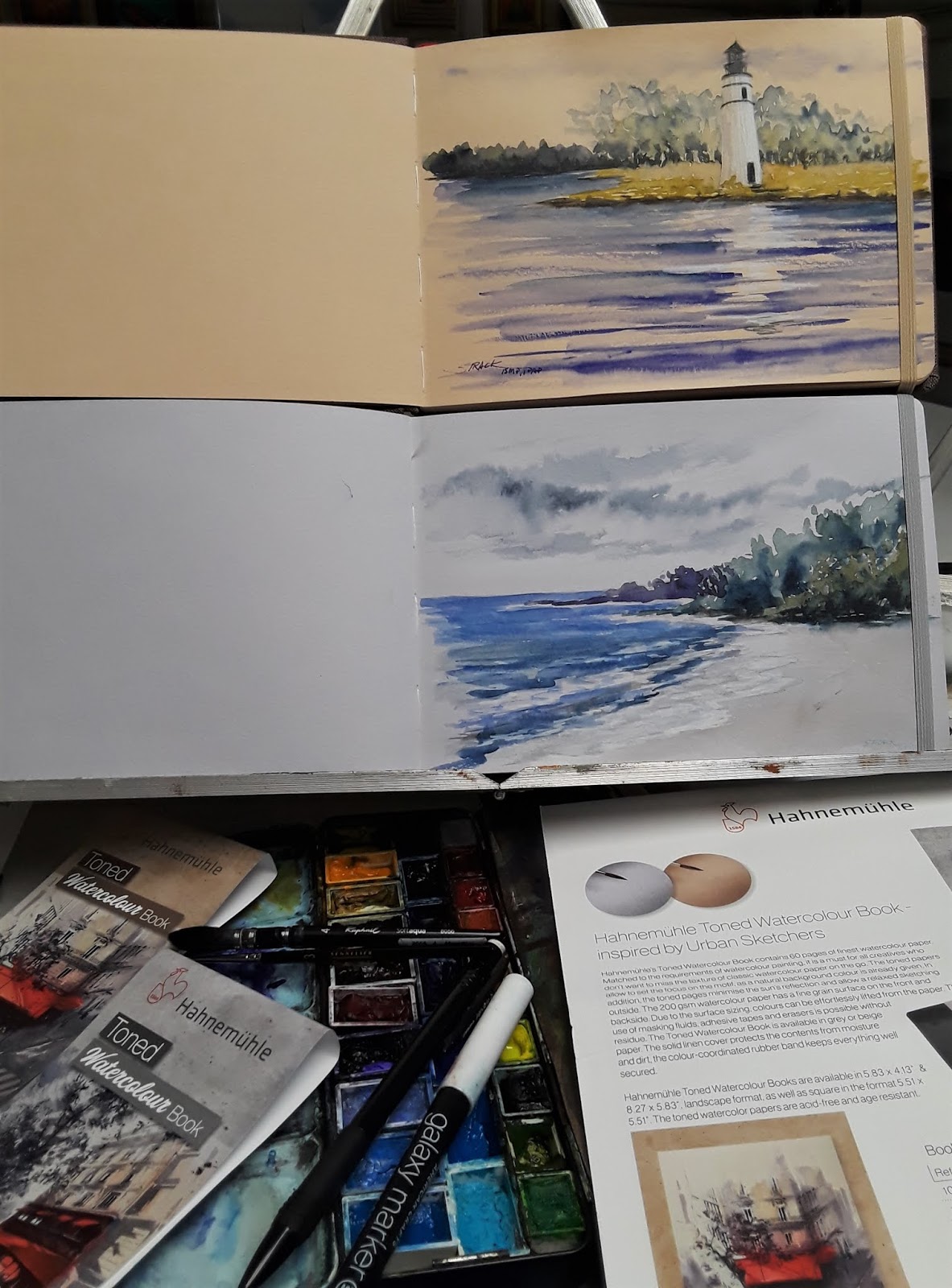 Annie Strack news watercolor sketchbooks with toned paper!