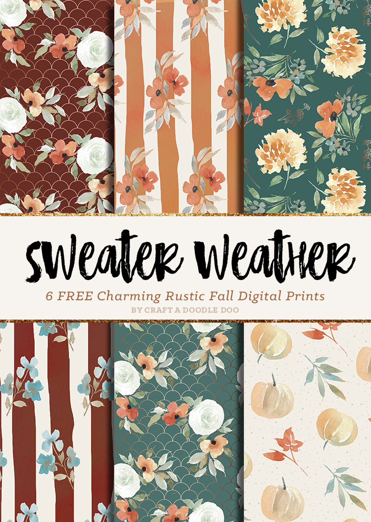 Autumn Greetings Themed Scrapbook Paper