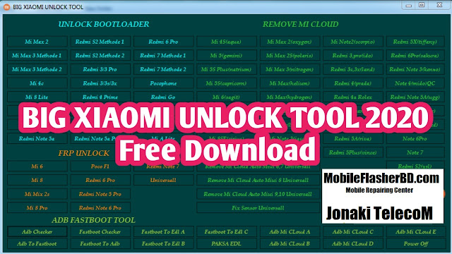 Download BIG Xiaomi Micloud FRP Bootloader ADB Fastboot Unlock Tool Latest Update Free For All Without Password