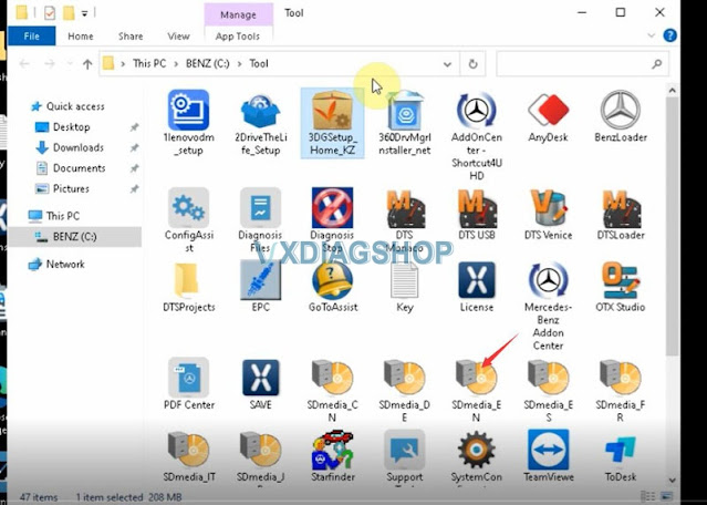 change SDMedia language of vxdiag benz c6 2