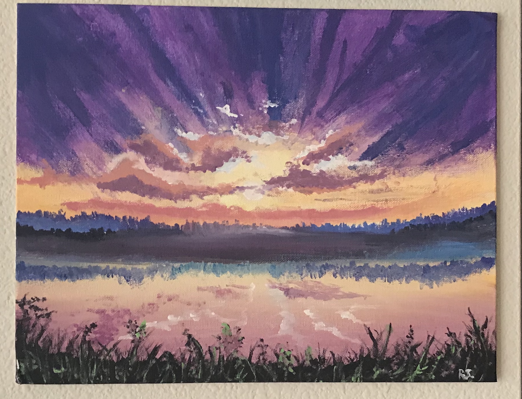  Purple  Sunset  Painting