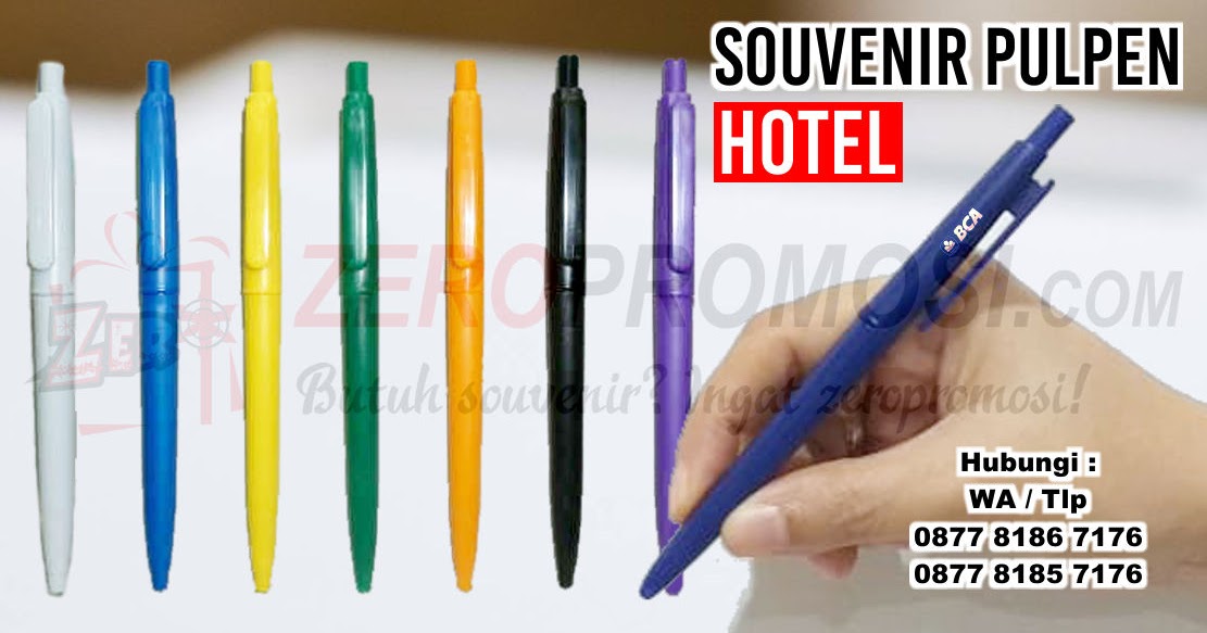 Pulpen Hotel souvenir pen hotel zeropromosi souvenir barang